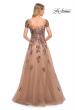 Picture of: Gorgeous Beaded and Tulle A-line Gown in Brown, Style: 30197, Back Picture