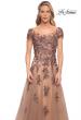 Picture of: Gorgeous Beaded and Tulle A-line Gown in Brown, Style: 30197, Detail Picture 1