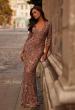 Picture of: Beaded Fitted Gown with a Stretch Fabric and V Neckline in Cocoa, Style: 32613, Detail Picture 1