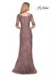 Picture of: Floor Length Lace Dress with Rhinestone Accents in Cocoa, Style: 26943, Detail Picture 2