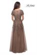 Picture of: A-line Lace and Tulle Evening Dress with Beading in Cocoa, Style: 28037, Detail Picture 2