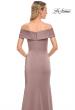 Picture of: Off the Shoulder Fitted Satin Long Gown in Brown, Style: 30397, Detail Picture 2