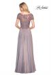Picture of: Long Chiffon Dress with Lace Bodice and Pockets in Cocoa, Style: 27098, Detail Picture 3