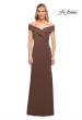 Picture of: Off The Shoulder Jersey Dress with Ruching in Cocoa, Style: 27959, Detail Picture 5