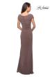 Picture of: Ruched Jersey Long Gown with V Neckline, Style: 26519, Detail Picture 6