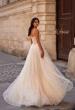 Picture of: Polka Dot Tulle Prom Dress with Sheer Corset Top in Cream , Style 32716, Back Picture