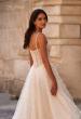 Picture of: Polka Dot Tulle Prom Dress with Sheer Corset Top in Cream , Style 32716, Detail Picture 2