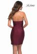 Picture of: Fitted Strapless Dress with Sweetheart Neckline in Dark Berry, Back Picture