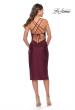 Picture of: Jersey Midi Dress with Slit and Wrap Style Ruching in Dark Berry, Style: 30918, Detail Picture 6
