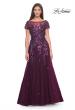 Picture of: A-line Gown with Unique Sequin Floral Applique in Dark Berry, Style: 31712, Main Picture