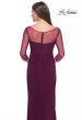 Picture of: Evening Gown with Illusion Rhinestone Sleeves in Dark Berry, Style: 31777, Detail Picture 8