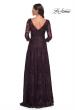 Picture of: Beautiful Lace Mother of the Bride Dress with Illusion Neckline in Dark Berry, Style: 30835, Back Picture
