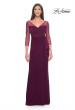 Picture of: Evening Gown with Illusion Rhinestone Sleeves in Dark Berry, Style: 31777, Detail Picture 2