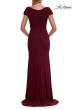 Picture of: Off the Shoulder Ruched Net Jersey Evening Dress in Dark Berry, Style: 29558, Detail Picture 4
