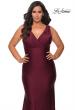 Picture of: Neon Plus Size Jersey Dress with Faux Wrap Bodice in Burgundy, Style: 29016, Main Picture