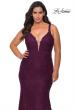 Picture of: Neon Plus SIze Prom Dress with Lace Up Back in Burgundy, Style: 29052, Main Picture