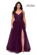 Picture of: Plus Size A-line Prom Gown with Rhinestone Bodice in Burgundy, Style: 29060, Main Picture