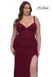 Picture of: Flattering Curve Dress with Corset Top and Ruched Skirt in Dark Berry, Style: 33015, Main Picture