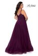 Picture of: Plus Size A-line Prom Gown with Rhinestone Bodice in Burgundy, Style: 29060, Back Picture