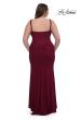 Picture of: Flattering Curve Dress with Corset Top and Ruched Skirt in Dark Berry, Style: 33015, Back Picture