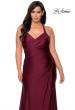 Picture of: Chic Jersey Plus Size Gown with Strappy Back in Burgundy, Style: 29062, Detail Picture 4