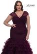 Picture of: Mermaid Curve Prom Dress with Ruffle Skirt in Dark Berry, Style: 32389, Detail Picture 5