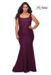 Picture of: Stretch Lace Plus Size Prom Gown with Beading in Burgundy, Style: 28948, Detail Picture 6