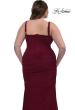 Picture of: Corset Net Jersey Plus Size Dress with V Neck in Dark Berry, Style: 32402, Detail Picture 6