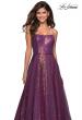 Picture of: A Line Fully sequin Strapless Prom Gown in Burgundy, Style: 27296, Main Picture