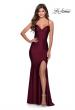 Picture of: Form Fitting Prom Dress with Ruched Bow Bodice in Burgundy, Style: 28536, Main Picture