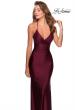 Picture of: Empire Waist Dress with Ruching and Lace Up Back in Burgundy, Style: 28593, Main Picture