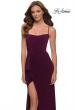 Picture of: Modern Jersey Dress with Ruffle Detail on Skirt in Dark Berry, Style 29735, Main Picture
