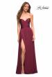Picture of: Simple Strapless Jersey Dress with High Slit in Purple, Style: 30700, Main Picture