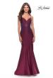 Picture of: Rhinestone Jersey Mermaid Gown with Open Back in Dark Berry, Style: 31220, Main Picture
