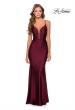 Picture of: Long Prom Dress with Knotted Detail and Lace Up Back in Burgundy, Style: 28574, Detail Picture 8