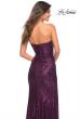 Picture of: Strapless Ruched Sequin Gown in Gorgeous Colors in Dark Berry, Detail Picture 8