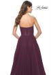 Picture of: Strapless Sweetheart A-Line Corset Prom Dress in Dark Berry, Style: 31971, Detail Picture 8