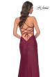 Picture of: Illusion Lace Bodice Prom Dress with Rhinestones in Purple, Style: 31988, Detail Picture 8