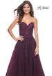 Picture of: Sweetheart Tulle Strapless Gown with Lace Applique in Dark Berry, Style: 32304, Detail Picture 8