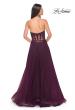 Picture of: A-Line Tulle Ballgown with Lace Illusion Bodice in Dark Berry, Style: 32313, Detail Picture 8