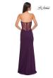 Picture of: Chic Jersey Dress with Asymmetrical Neckline and Sheer Back in Dark Berry, Style 32849, Detail Picture 8