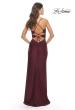 Picture of: Jersey Long Prom Dress with Trendy Waist Cut Outs in Dark Berry, Style: 31174, Detail Picture 9