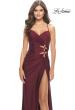 Picture of: Jersey Long Prom Dress with Trendy Waist Cut Outs in Dark Berry, Style: 31174, Detail Picture 10