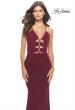Picture of: Unique Cut Out Net Jersey Prom Dress in Dark Berry, Style: 31334, Detail Picture 10