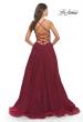 Picture of: A-line Tulle Gown with Floral Embroidery and Pockets in Dark Berry, Style: 31135, Detail Picture 12
