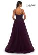 Picture of: Lace and Tulle A-line Prom Dress with High Slit in Dark Berry, Style: 32646, Detail Picture 13