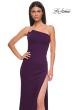 Picture of: Chic Jersey Dress with Asymmetrical Neckline and Sheer Back in Dark Berry, Style 32849, Detail Picture 13