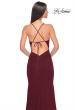 Picture of: Net Jersey Ruched Prom Dress with Illusion Bodice in Dark Berry, Style: 31151, Detail Picture 14