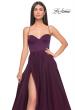 Picture of: Tulle A-Line Gown with Satin Bustier Top in Dark Berry, Style: 32065, Detail Picture 16