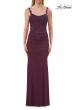 Picture of: Rhinestones Lace Fitted Gown with Scoop Neck and Low Back in Dark Berry, Style: 33721, Detail Picture 17